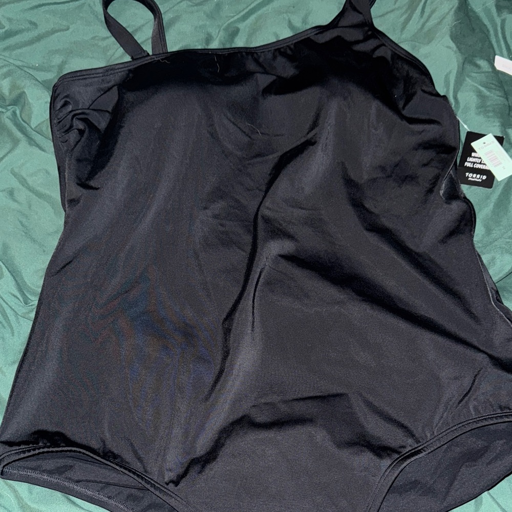 Torrid Black and Green Swimsuit
